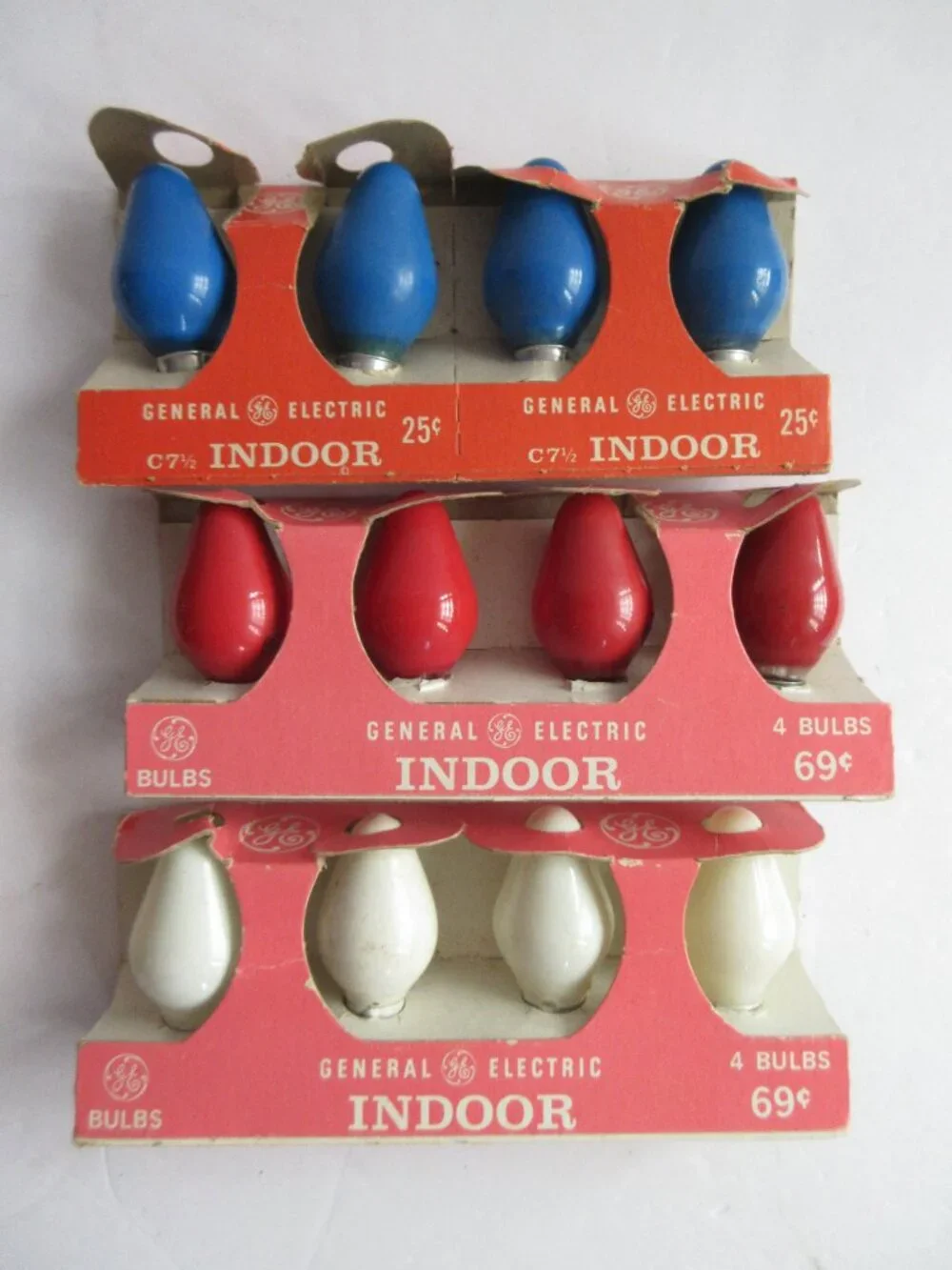 37 Christmas Bulb C 7 1/2 Multi Color Indoor Lamps GE & Other WORKING Vintage